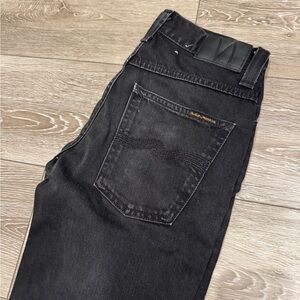 Nudie Jeans Men's Selvage Black Slim Straight Jeans